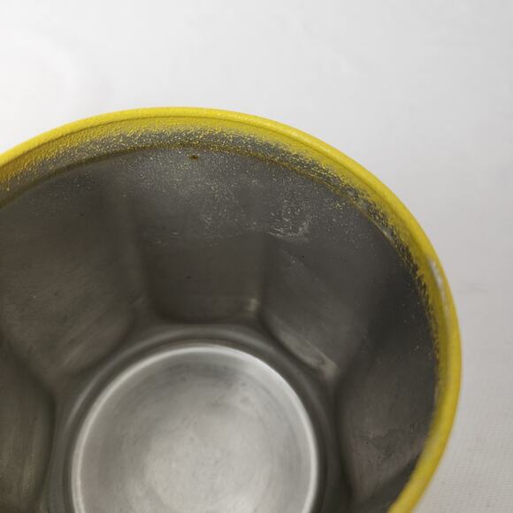 Kromex 70s Canisters Yellow Metal Fruit Flower MCM Retro Orange - Picture 12 of 12